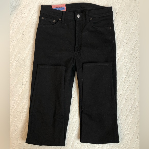 ACNE Studios Bla Konst Mid-Rise Peg Black Skinny Jeans Black Size 29/32 New WOT - Picture 11 of 13